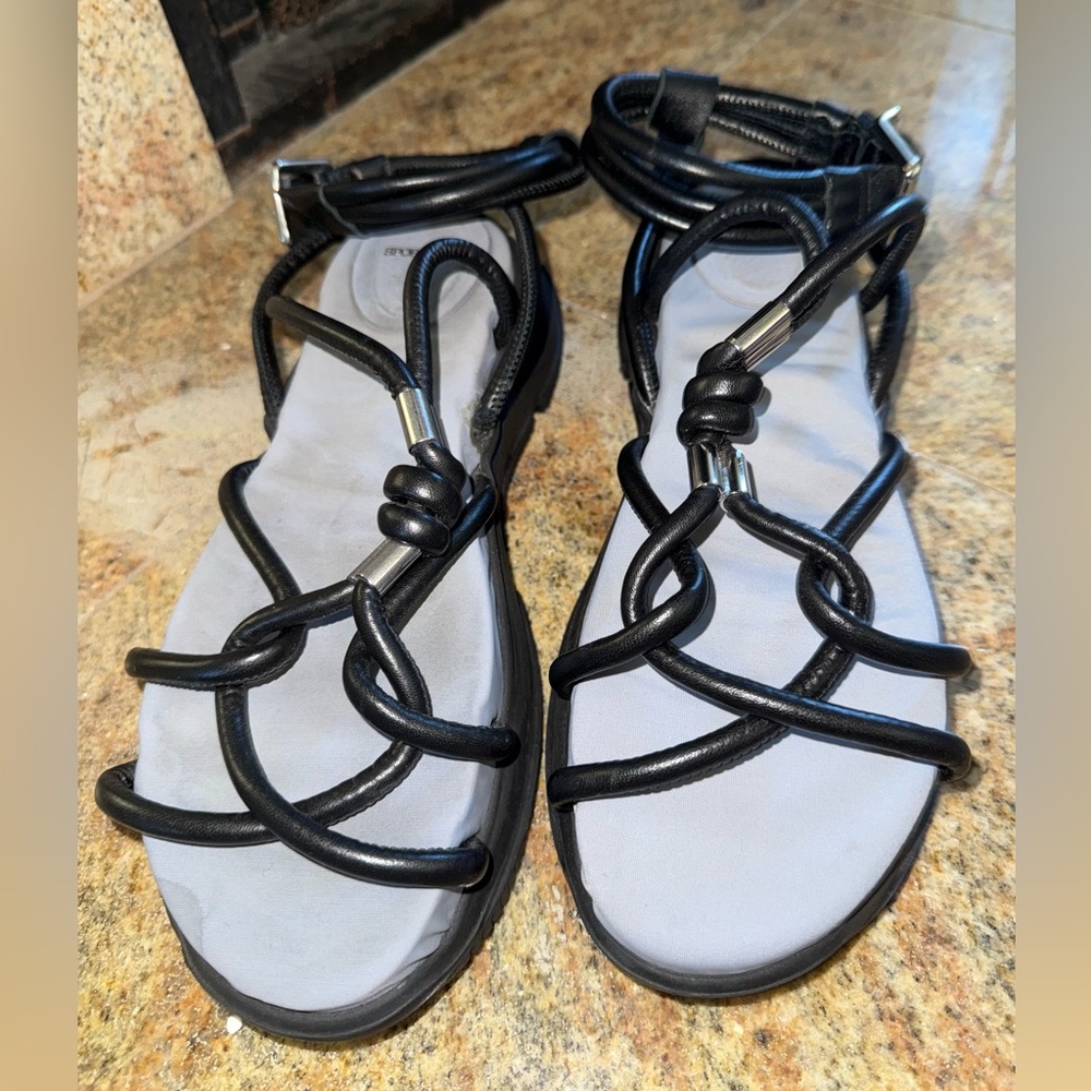 MaxMara Sport Black Strappy Sandals